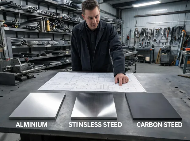 Service desk reviewing metal cut list
