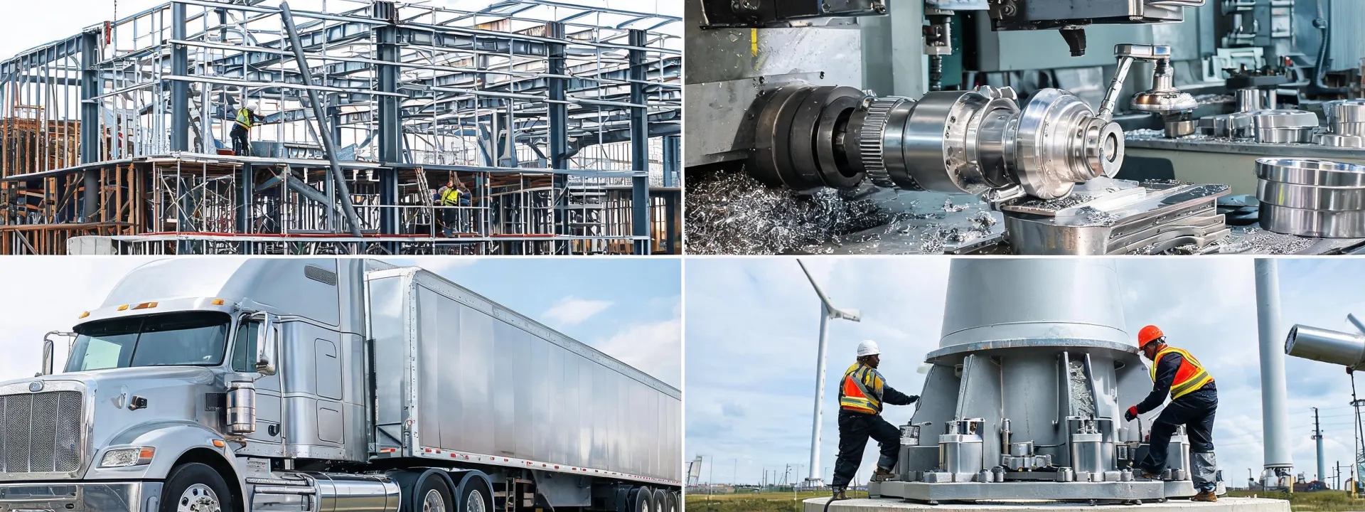Industrial end markets using steel, aluminum and stainless metal